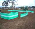 Silt fences are used to control soil eroision